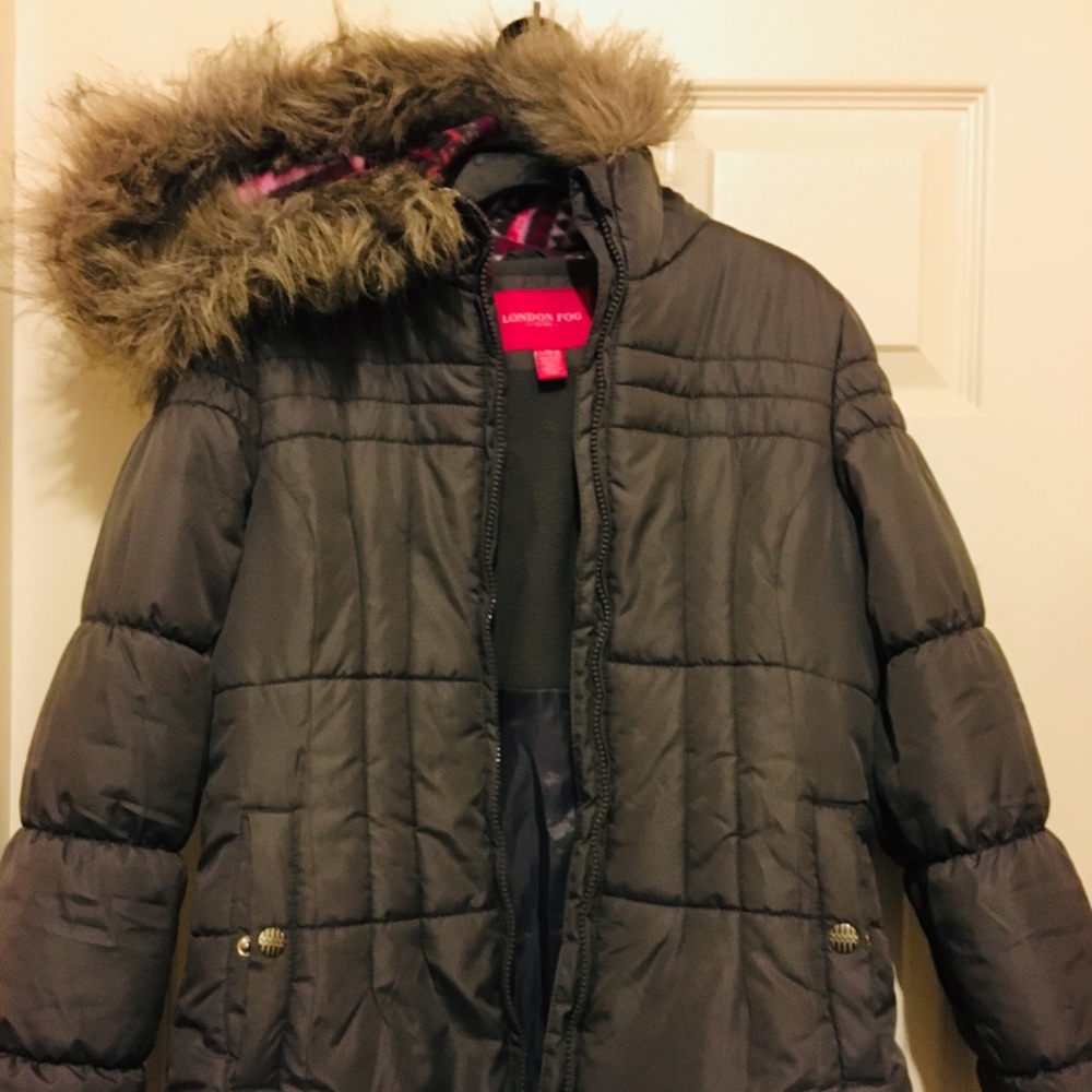 ❤️Girls London Fog Fur Lined Parka size 14/16❤️